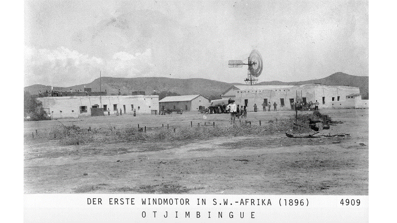 Der erste Windmotor in S.W. Afrika, 1869